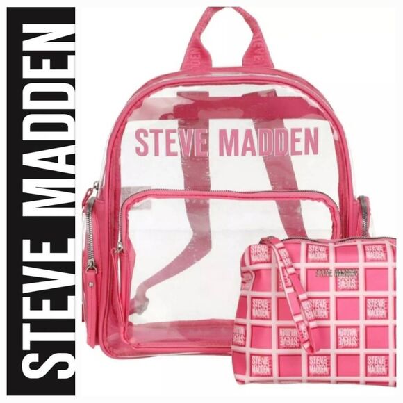 Steve‎ Madden BIrma Transparent Backpack w/Logo Bag main image 3
